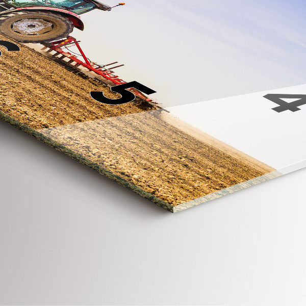 Kwadratowy zegar Rolnik w traktorze