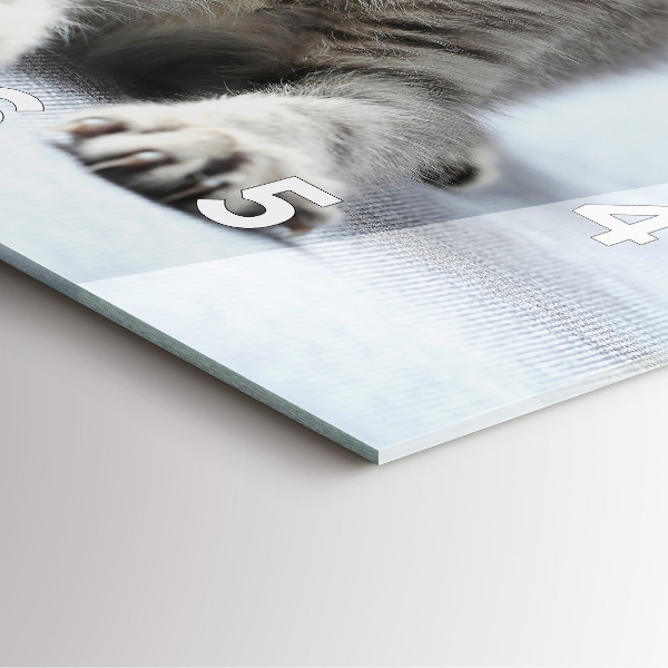 Kwadratowy zegar Kot na kanapie