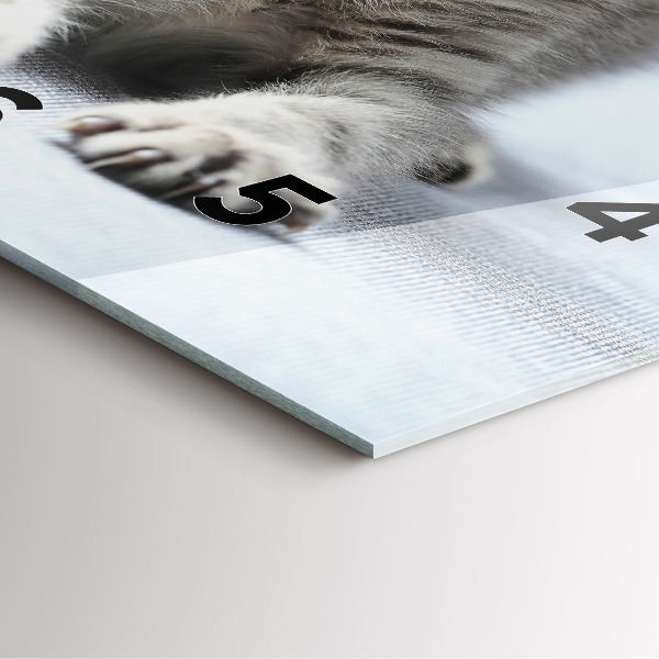 Kwadratowy zegar Kot na kanapie