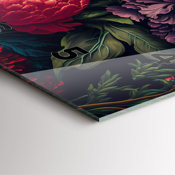 Zegar na ścianę kwadratowy Vintage bukiet kwiatów