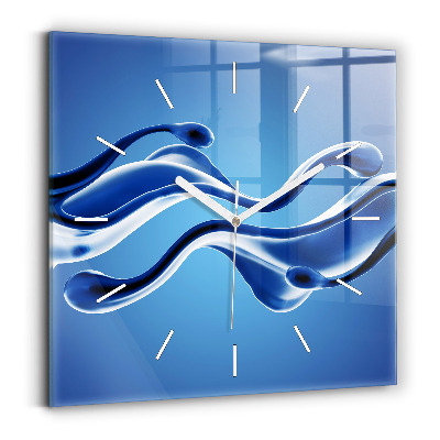 Zegar ścienny kwadratowy Abstrakcja cieczy