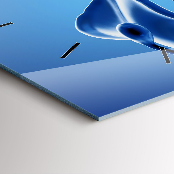 Zegar ścienny kwadratowy Abstrakcja cieczy