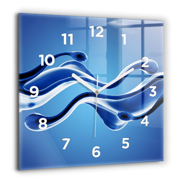 Zegar ścienny kwadratowy Abstrakcja cieczy