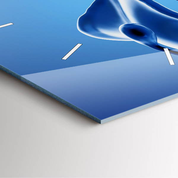 Zegar ścienny kwadratowy Abstrakcja cieczy