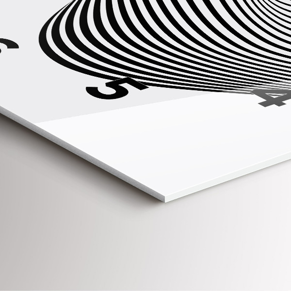 Zegar ścienny kwadratowy Sztuka czarno-biała