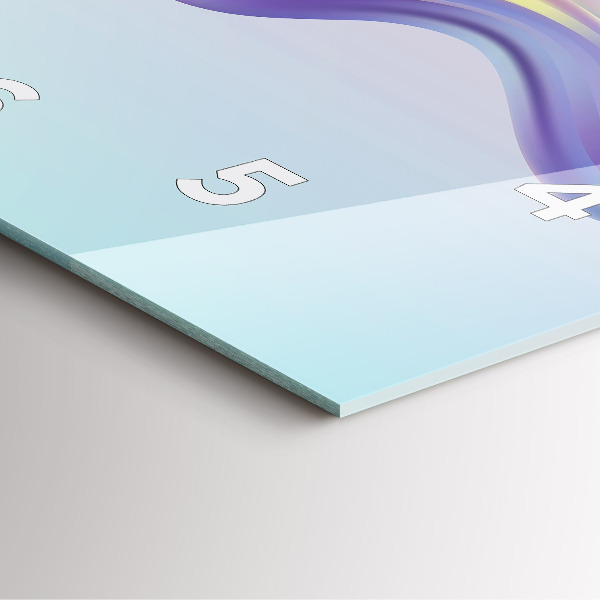 Zegar ścienny kwadratowy Pastelowa abstrakcja fal