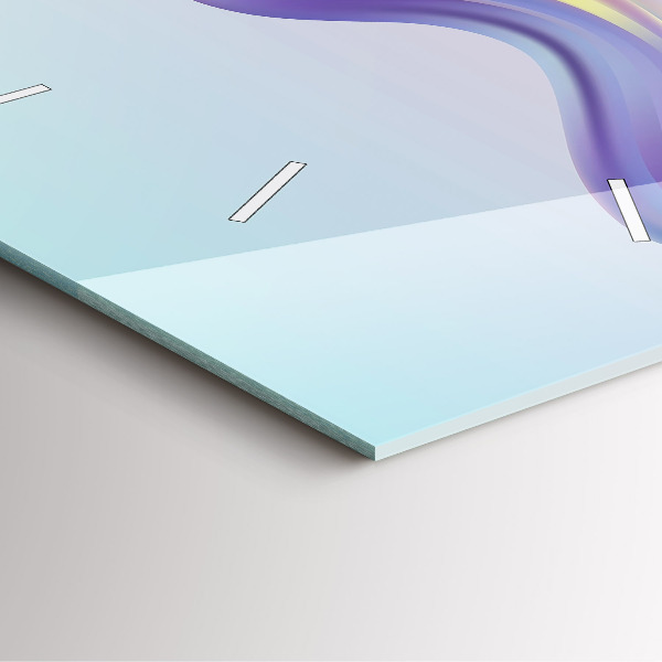 Zegar ścienny kwadratowy Pastelowa abstrakcja fal