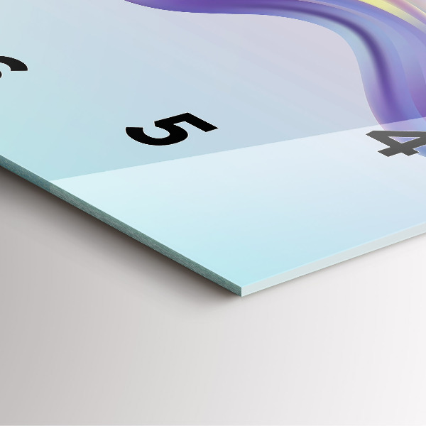 Zegar ścienny kwadratowy Pastelowa abstrakcja fal