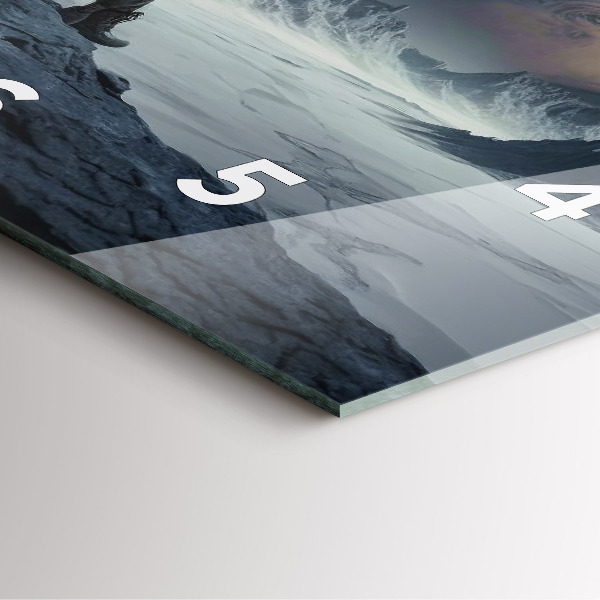 Zegar ścienny kwadratowy Człowiek na tle księżyca