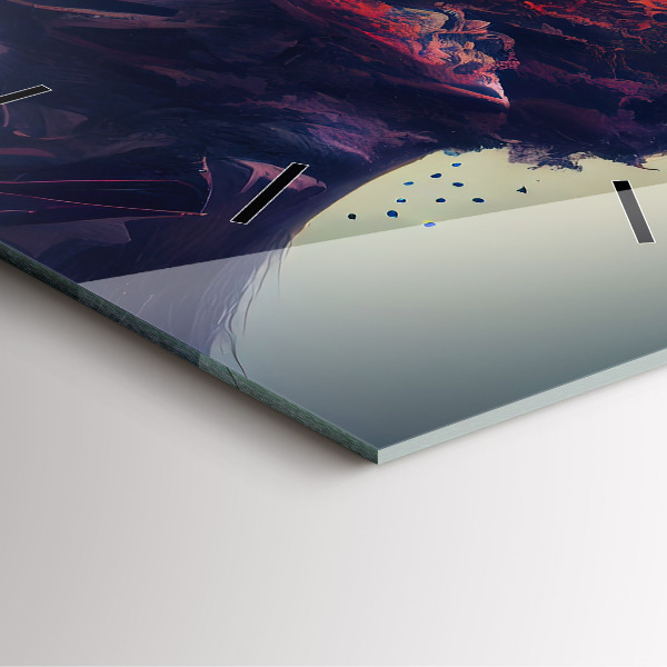 Zegar na ścianę kwadratowy Abstrakcja kobieta