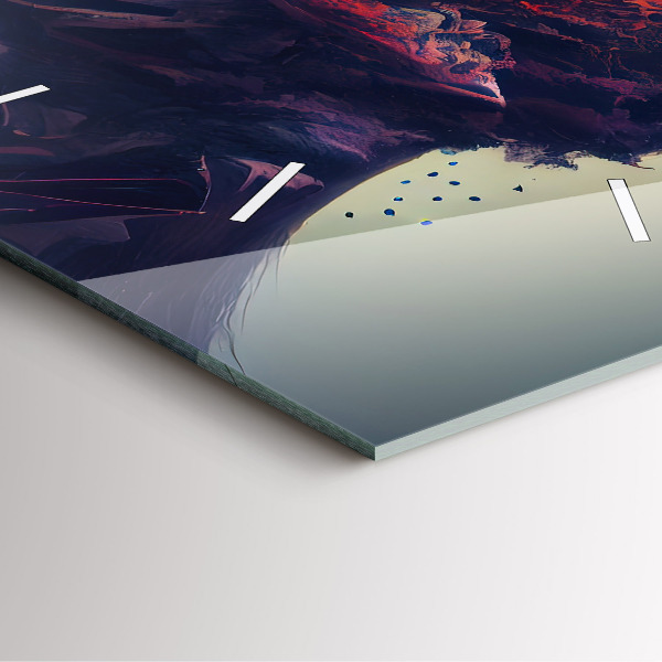 Zegar na ścianę kwadratowy Abstrakcja kobieta