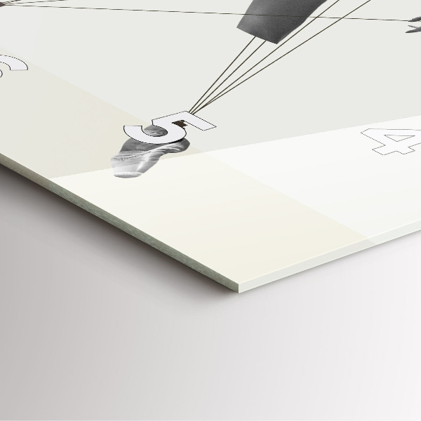 Zegar na ścianę kwadratowy Abstrakcja kobieta tancerka