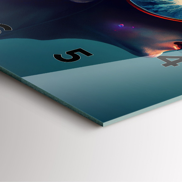 Zegar na ścianę kwadratowy Futurystyczny świat