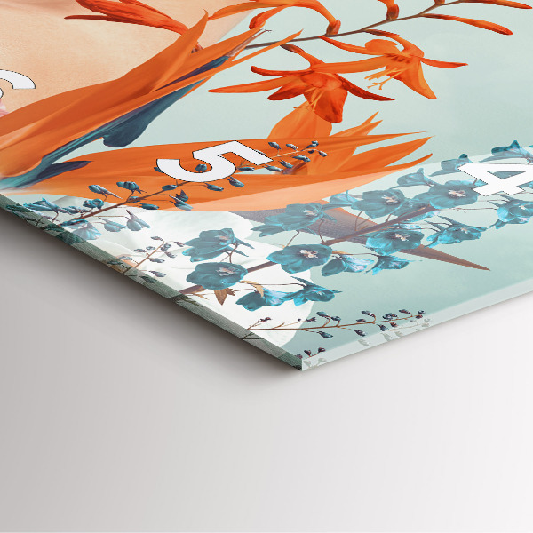 Zegar na ścianę kwadratowy Kobieta z kwiatami