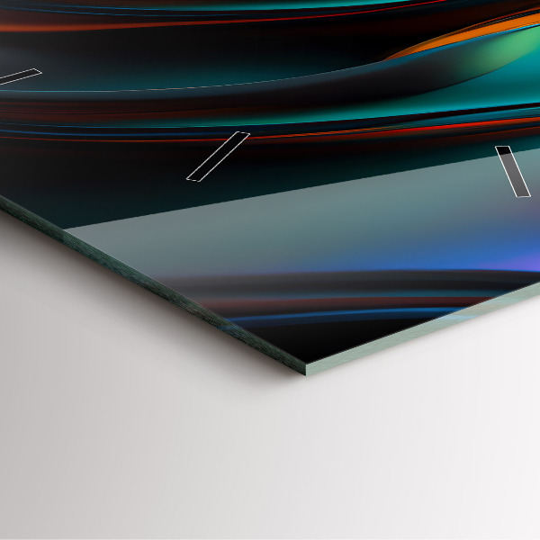 Zegar ścienny kwadratowy Futurystyczna fala