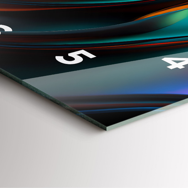 Zegar ścienny kwadratowy Futurystyczna fala