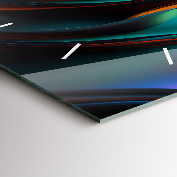 Zegar ścienny kwadratowy Futurystyczna fala