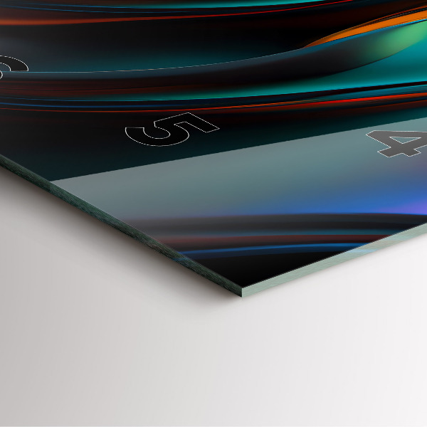 Zegar ścienny kwadratowy Futurystyczna fala