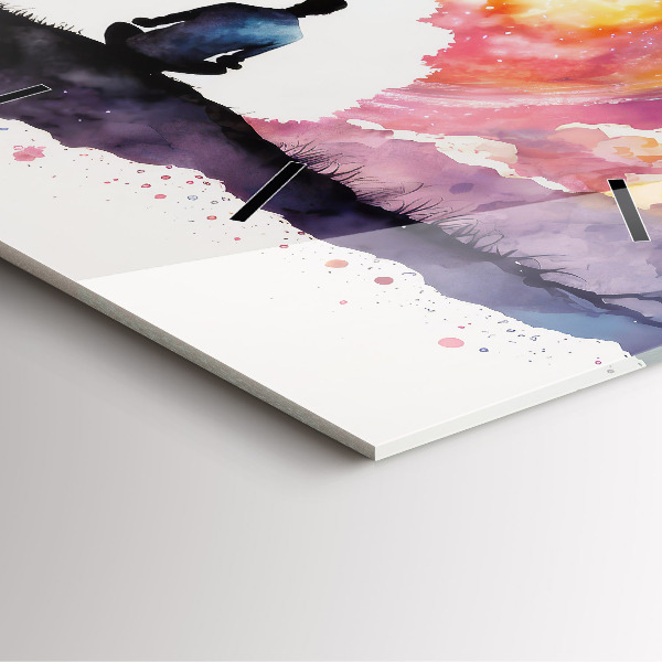 Zegar ścienny kwadratowy Medytacja styl życia