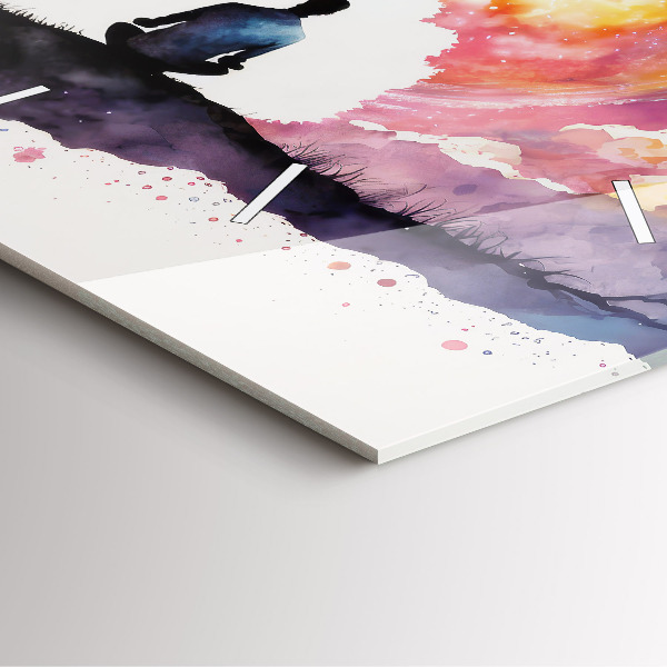 Zegar ścienny kwadratowy Medytacja styl życia