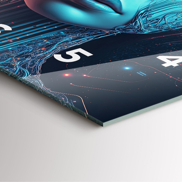 Zegar na ścianę kwadratowy Sztuczna inteligencja