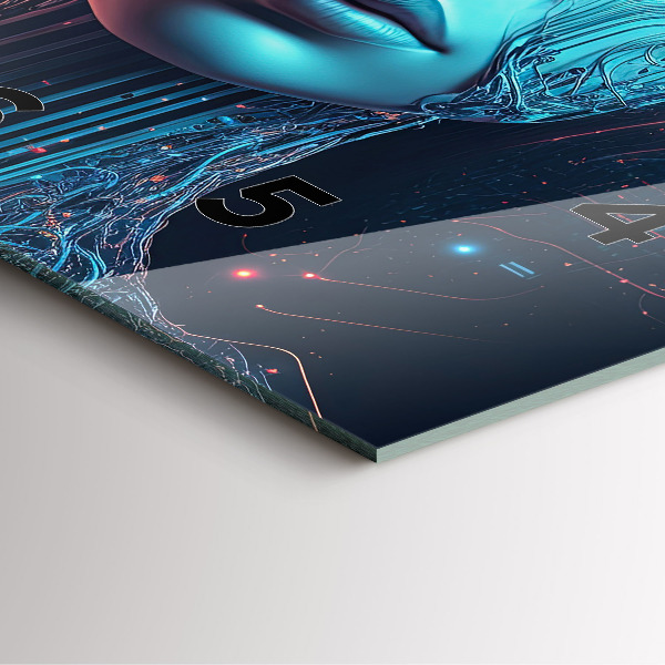 Zegar na ścianę kwadratowy Sztuczna inteligencja