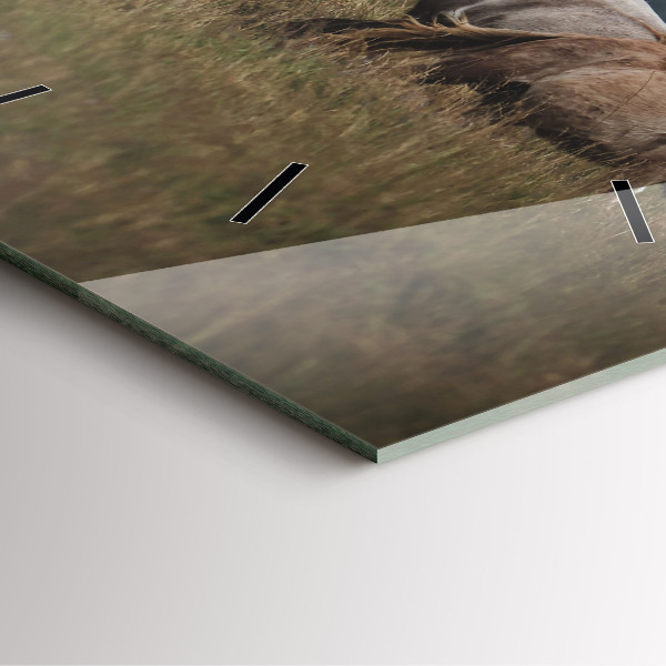 Zegar ścienny kwadratowy Konie w galopie