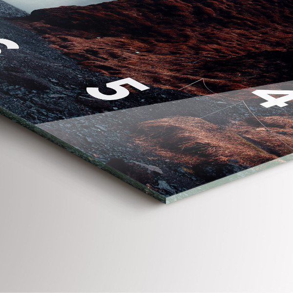 Zegar ścienny kwadratowy Pejzaż wodospadu Islandia