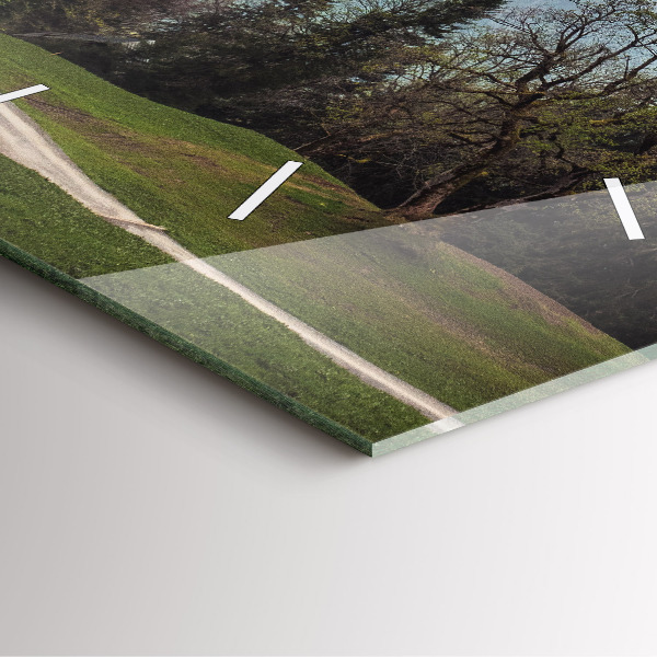 Zegar ścienny kwadratowy Widok na góry