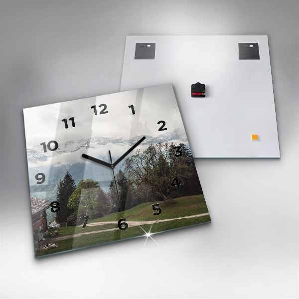 Zegar ścienny kwadratowy Widok na góry