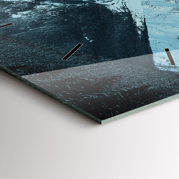 Zegar ścienny kwadratowy Pasmo górskie zimą