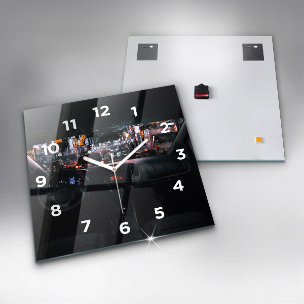 Zegar ścienny kwadratowy Samochód w Tokio