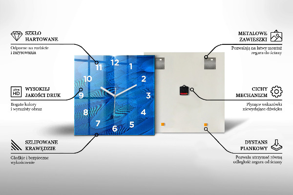 Zegar ścienny kwadratowy Samochód w Tokio