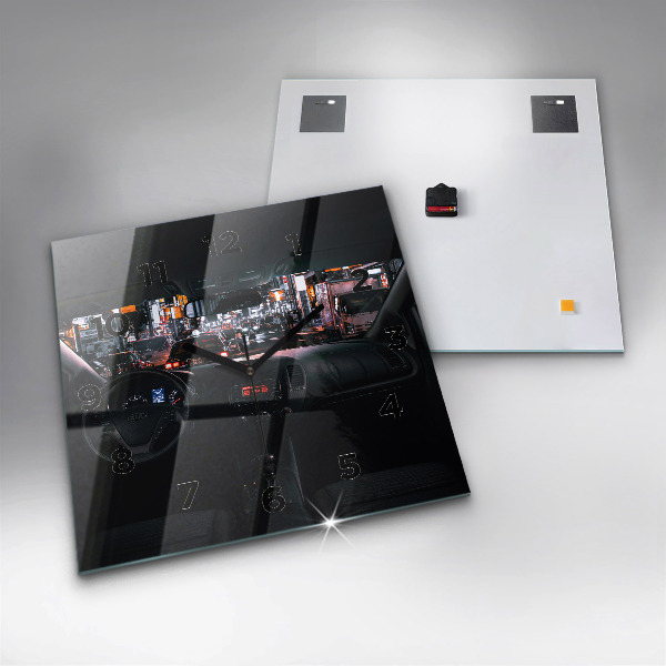 Zegar ścienny kwadratowy Samochód w Tokio