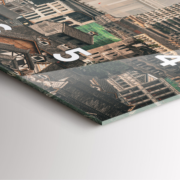 Zegar ścienny kwadratowy Stare miasto w Chongqing