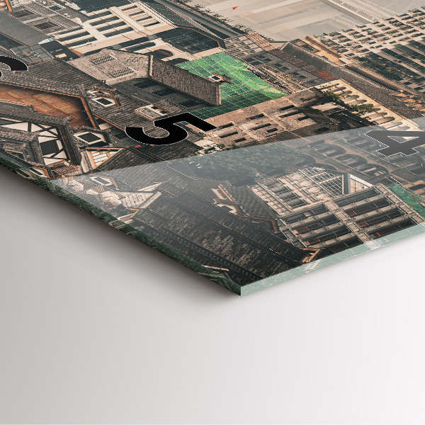 Zegar ścienny kwadratowy Stare miasto w Chongqing