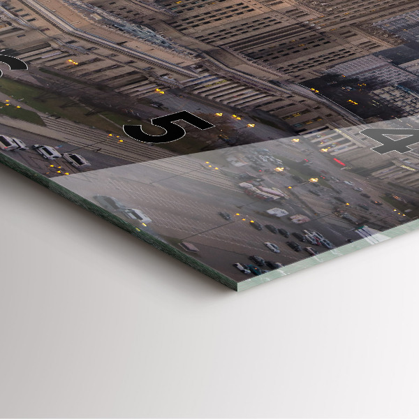 Zegar ścienny kwadratowy Panorama Warszawy