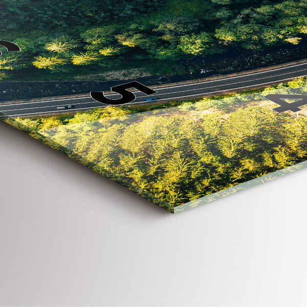 Zegar ścienny kwadratowy Las z lotu ptaka