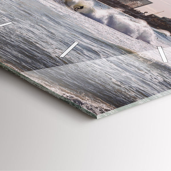 Zegar ścienny kwadratowy Barcelona Surfer