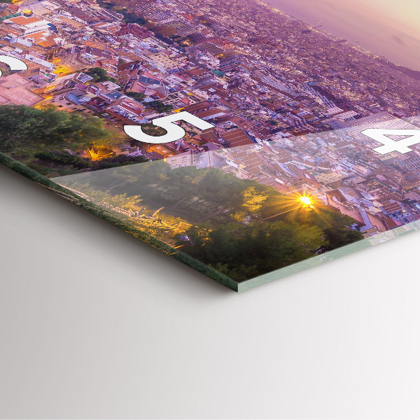 Zegar na ścianę kwadratowy Barcelona Bunkers El Carmel