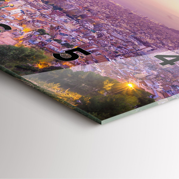 Zegar na ścianę kwadratowy Barcelona Bunkers El Carmel