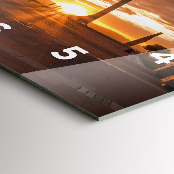 Zegar ścienny kwadratowy Barcelona Park Olimpijski