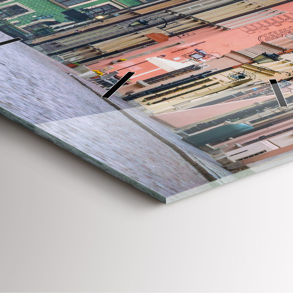 Zegar na ścianę kwadratowy Stare miasto w Warszawie