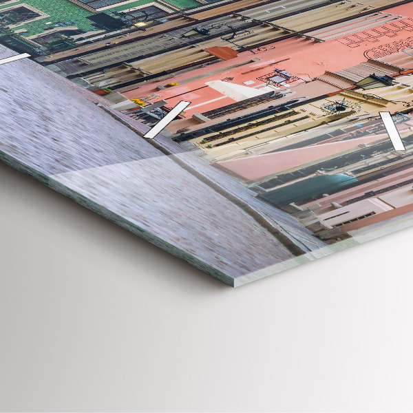 Zegar na ścianę kwadratowy Stare miasto w Warszawie