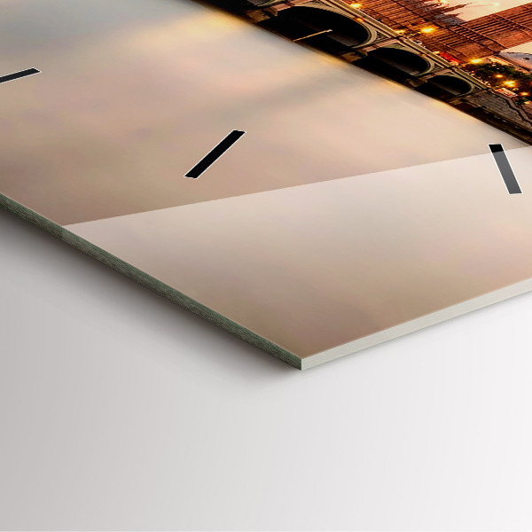 Zegar ścienny kwadratowy Big Ben panorama Londynu