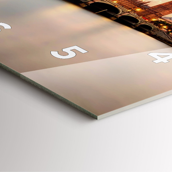 Zegar ścienny kwadratowy Big Ben panorama Londynu