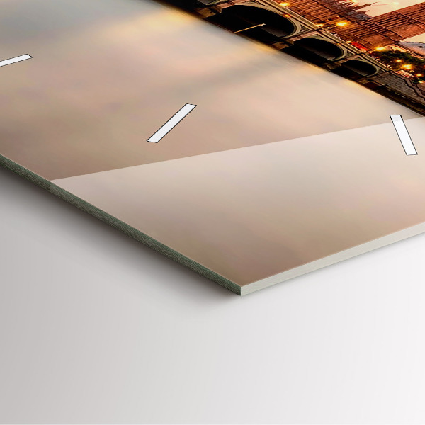 Zegar ścienny kwadratowy Big Ben panorama Londynu