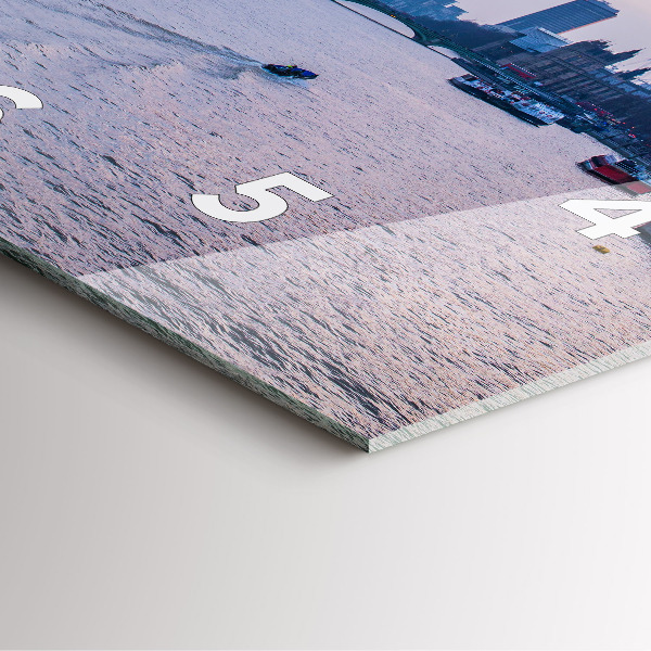 Zegar ścienny kwadratowy London Eye panorama miasta