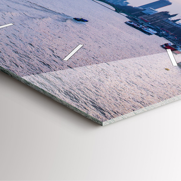 Zegar ścienny kwadratowy London Eye panorama miasta