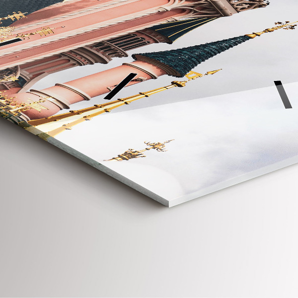 Zegar ścienny kwadratowy Zamek Disneyland w Paryżu